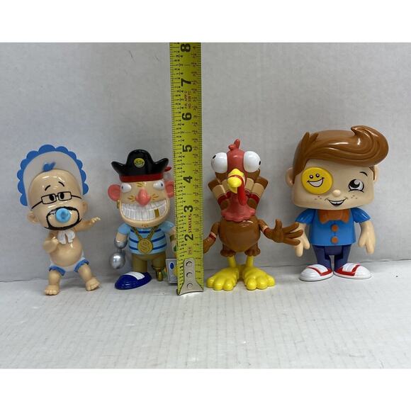 4 The Big Fig! FGTeeV Figurines Bonkers Toys 5" YouTube Duddy Turkey Funnel Boy - Picture 7 of 8